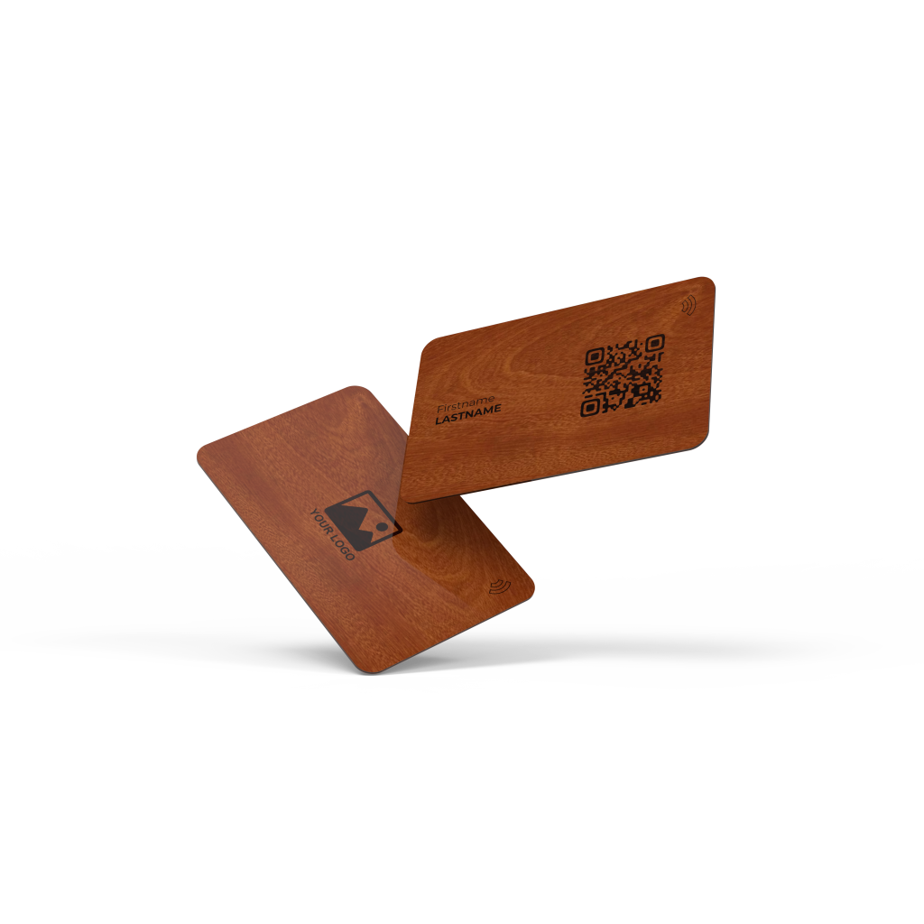 Carte Business Acajou NFC - Personnalisée - Gravure Laser