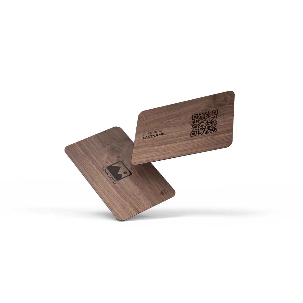 Carte Business Noyer NFC - Personnalisée - Gravure Laser